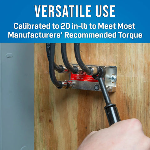 Using Beefy Full Head Torque Wrench 7/16 Drive Delivers 20 In Lb Precision for F Connector Tightening on coax installation