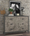 Dresser with Extra Thick Concrete Peel And Stick Wallpaper 24 Inch By 354 Inch Light Brown Gray Taupe Self Adhesive Waterproof Vinyl Cement Look