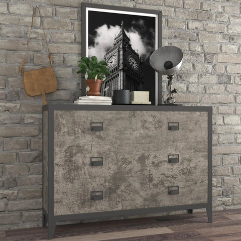 Dresser with Extra Thick Concrete Peel And Stick Wallpaper 24 Inch By 354 Inch Light Brown Gray Taupe Self Adhesive Waterproof Vinyl Cement Look