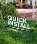 600 Lb Hammock With Stand For Outdoor Or Indoor Use 2 To 3 Person Portable Hammock With Side Storage Quick Install Frame