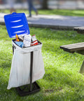Portable Collapsible 13 Gallon Trash Bag Holder for Indoor Outdoor Use On The Go Camping And Parties Durable Plastic Trash Can Easy To Set Up Great For Recycling And Mess Cleanup Blue