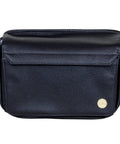 Front view of the brown Crossbody Diaper Bag Tote and Baby Bottle Hip Pack with Adjustable Strap and multiple pockets visible.