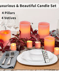 LED Flameless Candles With Remote Battery Operated 8 Pack Real Wax Look Pillar Candles For Tables And Events Cozy Dope Mood Lighting