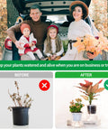 Family with healthy plants using Self Watering Wick Rope Set, 30 Ft Total With 5 Sizes 1/4 1/5 1/6 1/8 1/12 Inch for home use