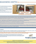 Measuring depth guidelines for Heavy Duty Custom Fit Slide Out Shelf With Full Extension Glide Rails For Kitchen Cabinets.