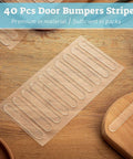 Clear Stick-On Cabinet Door Bumpers Pack Of 40 For Quiet Closings on wooden table