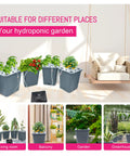4 Bucket Hydroponics Kit With Air Pump And Germination Tray, ideal for indoor plant growing in various settings