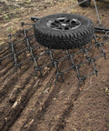 Heavy Duty ATV Chain Drag Harrow 4 Foot Wide By 4 Foot Long With One Half Inch Tines used on soil