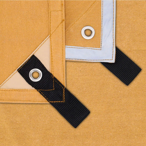 Heavy Duty 18 Oz Canvas Tarp Waterproof UV Resistant With Rustproof Grommets For Industrial And Commercial Use 8X12