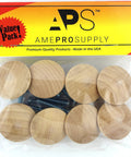 Straight Up Real Deal Smooth As Butter Wooden Cabinet Knobs For Dresser Drawers And Bifold Doors Full Round Unfinished Wood Handles pack of eight with metal screws.