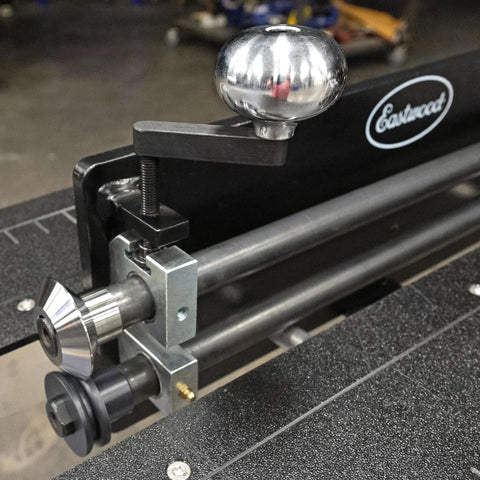 Bead Roller Knob Kit For Eastwood 19 Inch Bead Roller featuring ergonomic billet aluminum knob, precise pressure adjustment, and bearing block