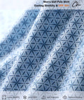 Close-up of blue floral print fabric from Men's Golf Polo Shirt Short Sleeve Dry Fit Moisture Wicking Stretch Performance With Blue Floral Print Collared Top For Men XXL Breathable Soft Touch On The Course.
