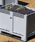 Heavy Duty White Gaylord Box Liners For Industrial Tote Bins Up To 55 By 55 By 75 Inches, Knockout 1.5 Mil Plastic Bags With One Month Uv Armor, Pack Of 4 Tough As Nails Waste Liners filled with grapes.