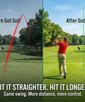 Image of golfer using Anti Slice Golf Rub For Drivers And Hybrids Fix Your Slice Instantly Hit Straighter And Longer Drives Reduce Spin