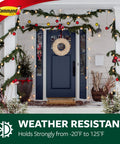 Front porch decor using Outdoor Heavy Duty Adhesive Strips For Hanging Hooks And Decor Clear Weather Resistant Large And Medium Refill Strips Set Damage Free No Drill Mounts For Outdoor Wall Decor Great For Decks And Patios No Tools Required Damage Free Hanging For Lanterns And.