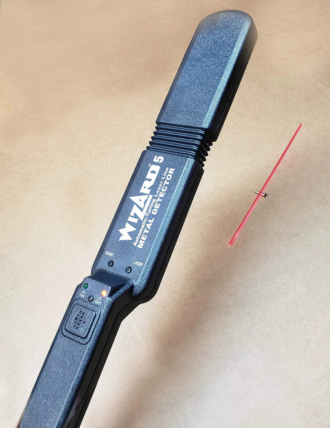 Lumber Wizard 5 metal detector, black handheld unit with white label, Amazon brand for woodworking (Lawn & Patio).