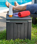9 Gallon Outdoor Beverage Cooler With Insulated Ice Chest That Holds 40 Cans For Backyard Parties Poolside Or Tailgates Durable Black Design With Easy Lid