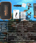 Lit Underwater Video Light 1200 Lumens 6500K With 120 Degree Wide Beam IP68 Waterproof To 150m Dual Modes ZJ18 Ball Joint