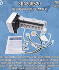 Model Specific Refrigerator Ice Maker Replacement 120V 8 Cube Ice Maker With Harness And Arm Included Fits Specific Refrigerator Models