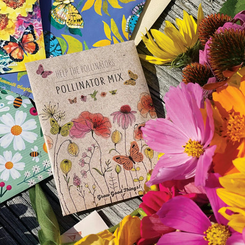 Bentley Pollinator Mix Ready-To-Sow Wildflower Seeds Packets For Butterfly Gardens Pre-Filled Non-GMO 25 Annual Seeds