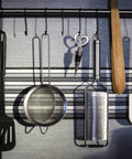 30 Pack Heavy Duty Black S Hooks 3.5 Inch Large S Shaped Metal Hanging Hooks For Kitchen Utensils Pots Pans Towels Bags Jeans Plants And More Carbon Steel Durable Organization Gear used to hang kitchen utensils on a rack.