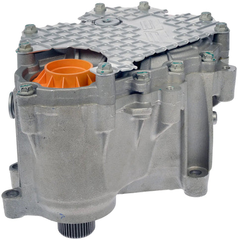 Beefed-Up Power Transfer Unit Assembly For Ford Lincoln Mercury Cars, Patented New PTU With Heat Shield, Upgraded Durability, OE Fix Design, Built To Last Across AWD And RWD Models. gray PTU with heat shield