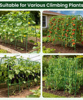 Metal Garden Arch Trellis For Climbing Veggies 50x48 Inch U Shaped Plant Support For Cucumbers Tomatoes Beans And Peas Ideal For Raised Bed Gardens