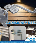 Heavy Duty Corner Stake Latches Zinc Plated Steel Trailer Hardware Secure Fences Gates And Utility Trailers With This Rugged Thirty Pack That Locks It Down Smooth For Zero Sweat Repairs on wooden background, showcasing its utility.