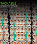 Must-Have 30-Cell Egg Crates 15 Pack Recyclable Pulp Fiber Egg Flats For Egg Packing And Storage, stacked eggs in crates