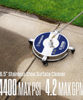 16.5 Inch Surface Cleaner Attachment For Pressure Washers Stainless Steel Up To 4400 PSI Quick Connect cleaning pavement