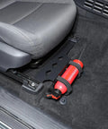 Under Seat Fire Extinguisher Mount Bracket For Toyota Tacoma 2024 2025 installed under passenger seat with extinguisher