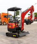 Compact 4,000 Lb Terror XVIII Mini Excavator Diesel Machine For Gardens, Farms, Parks And Roads, EPA Certified on pavement