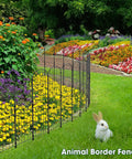 38 Inch High Arched Decorative Garden Fence With Plastic Stakes For Easy Assembly 10 Feet Long Rustproof Metal Wire Border Fence for gardens