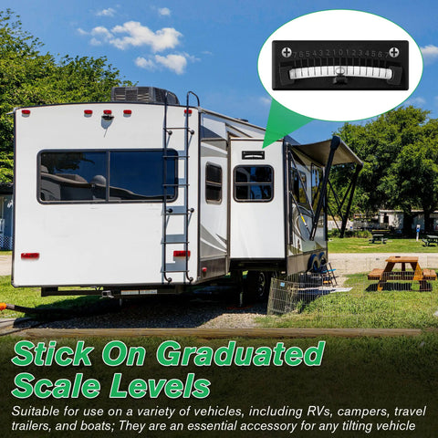 Rock Solid RV Bubble Level Featuring High Visibility Dial And Minus Seven To Seven Degree Graduated Scale Weather Resistant Housing For Camper Setup Two Pack Black Dead On Fo Sho Ready All Year
