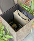 Outdoor Parcel Box Weatherproof Porch Storage Keeps Packages Safe From Rain And Porch Pirates Durable Plastic And Fabric Open