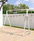 Heavy Duty Metal Porch Swing Stand For Outdoor Use 528 Lb Weight Capacity A Frame Hanging Chair Stand For Backyard Patio Lawn Playground White Stand Only