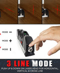 Stud Finder And Three In One Laser Level Ruler Wall Scanner with line modes being adjusted by hand for DIY home improvement