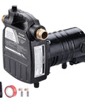 1/2HP 115V Cast Iron Portable Water Transfer Pump with Brass Connectors, Carbon Brush, and Filter, side view