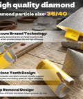 Pro Grade Vacuum Brazed Diamond Hole Saw Kit for Porcelain with diamond particle size 35 40 and cyclone teeth design