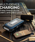 Portable Car Jump Starter With 600 Amp Peak, 130 Psi Tire Inflation, 59.9Wh USB Power Bank charging phone and device