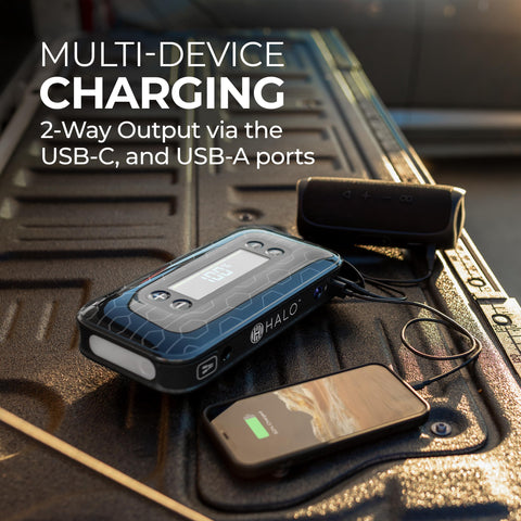 Portable Car Jump Starter With 600 Amp Peak, 130 Psi Tire Inflation, 59.9Wh USB Power Bank charging phone and device