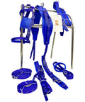 Blue Nylon Horse Driving Harness For Single Horse Cart Pony With Chrome Plated Fittings And Buckles Built Like A Tank Fully Padded