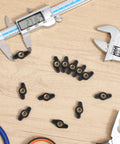 12 Pack 1 Quarter Inch Wing Knobs Through Hole T Knobs Hand Screw Nut Plastic Handle Clamping Knob With Steel Insert