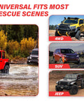 Off Road Beefed Up Winch Rope Kit With Eight Thousand Five Hundred Pounds Capacity compatible with 4WD, SUV, Jeep.