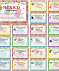 21 Piece Spanish Language Country Poster Set for Classrooms, Latin American Geography Wall Decor, learning materials display