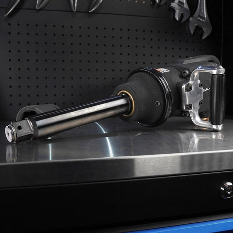 High Torque 1 Inch Drive Pneumatic Impact Wrench Pumps 1400 Ft Lbs With Blazing 3500 RPM Built With Aluminum Body And Ball Bearings For Heavy Duty Use By Mechanics Needing Fast Bolts Removal With Zero Hassle Delivering Killer Performance At Work