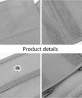 Slick Door Shoe Organizer With Six Deep Mesh Pockets And Heavy Duty Hanging Hooks For No Fuss Entryway Tidy Up close-up of grey mesh pockets.