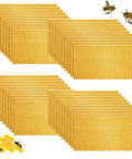 40 Pcs Waxed Coated Beehive Foundation Sheets For Bee Frames Deep Frames Yellow Beeswax Coated Foundation Sheets Beekeeping Supplies