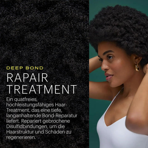 Deep Bond Repair Treatment kit for damaged hair with frizz control, split end repair, and stronger hair for all types and textures.