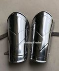 Medieval Knight Lady Half Body Armor Set With Cuirass And Tassets, Pauldrons, Bracers And Leg Greaves, Adjustable Leather Straps Bracers